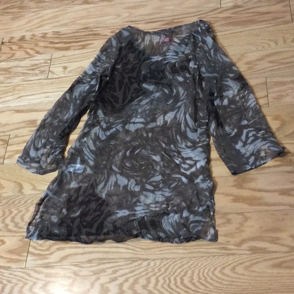 NWT SP Coupe Swim brown print coverup. - Picture 4 of 16